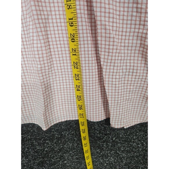 Nanette Lepore Women's Pink Neck Sleeveless Blouse Tank Check Gingham Size XL - Picture 6 of 9
